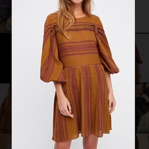 Free People Lilly striped cotton dress